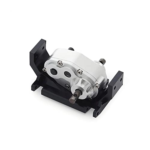 Metal D90 Single Speed Transmission Gearbox with Clockable Motor for 1/10 RC Crawler RC4WD Gelande II FJ40 G2 D110 DefenderTF2 (Transfer Case with Skid Plate) - color: Transfer Case With Skid Plate