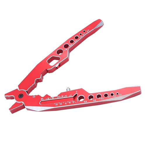 Metal Multi-function Shock-absorbing Tool Pliers For 1/10 1/8 RC Crawler Car Ball Nose Pliers Suspension Lever Tool RC Car Accessories(Red) - color: Red