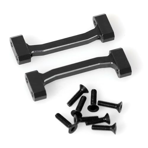 Aluminum Shock Absorber Bracket Reinforcement Seat RC Upgraded Parts for LOSI 1/18 Mini LMT 4X4 Brushed Monster Truck RTR-LOS01026 RC Car (Black) - color: Black