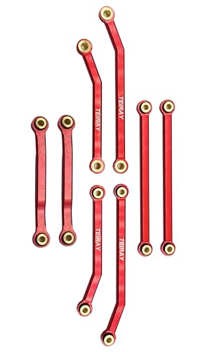 Trx4m Upgrades High Trail Links Clearance Chassis CNC Aluminum Set for Traxxas TRX4M 1/18 Upgrade Parts (Red) - color: Red Links