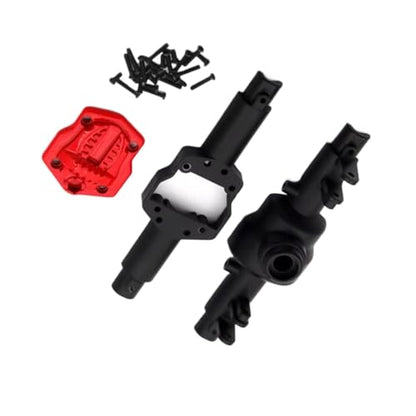 for Mn128 for Model Mn86 G500 1/12 Scale Upgrade Parts Remote Control Rc Crawler Car Accessories Front and Rear Assembly Shell Metal RC Car Repair Kit(Black) - color: Black