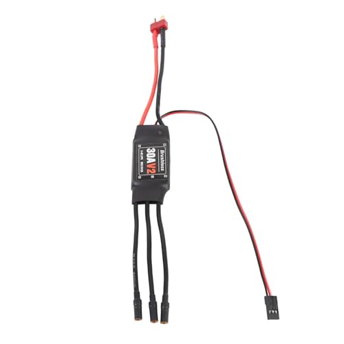 Brushless ESC 30A V2 RC Airplane Drone Motor Electric Speed Controller T Plug to Banana Female 3.5mm Lipo 2-4s