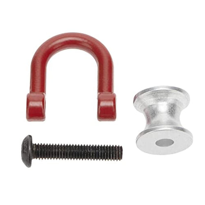 1/10 RC Car Crawler Trailer Towing Shackles - Metal Hooks for SCX10 TRX4 D90 - Upgrade Parts for Rock Climbing Cars - 5Pcs Set Included - Red - color: Red