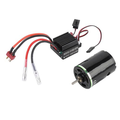 Generic 550 Brushed Motor ESC Set, 30% Longer Armature High Torsion Water with Cooling Fan, for 1/10 RC Crawler Car (4) - color: 4