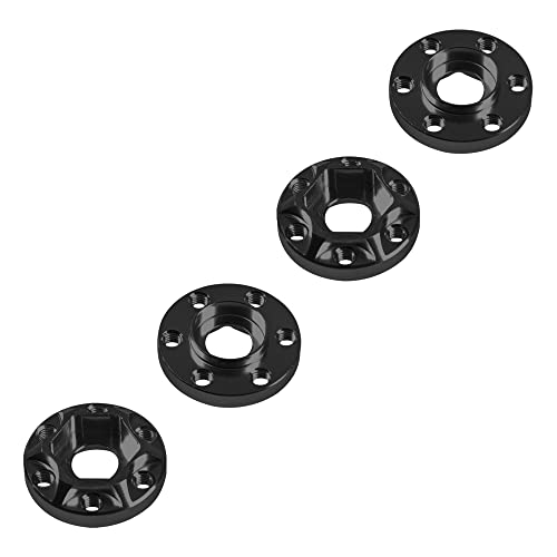 Metal RC 12mm Wheel Hex Hub Extension Combiner Compatible with 1.9/2.2inch Wheel Rim Axial SCX10 Traxxas TRX4 D90 1/10 RC Crawler (6mm, Black) - color: Black, size: 6mm