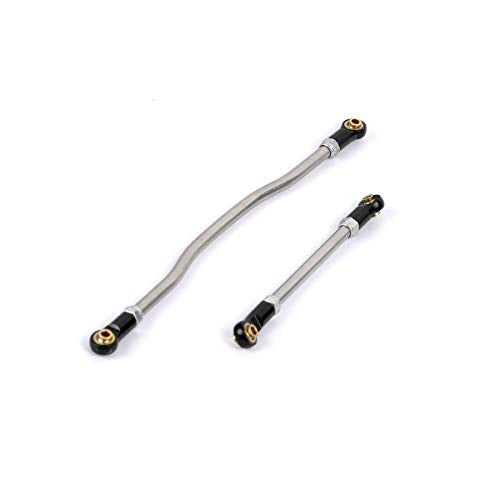 Aluminum Steering Links Kit for Axial Capra 1.9 UTB RC Crawler Upgrade (Black) - color: Black