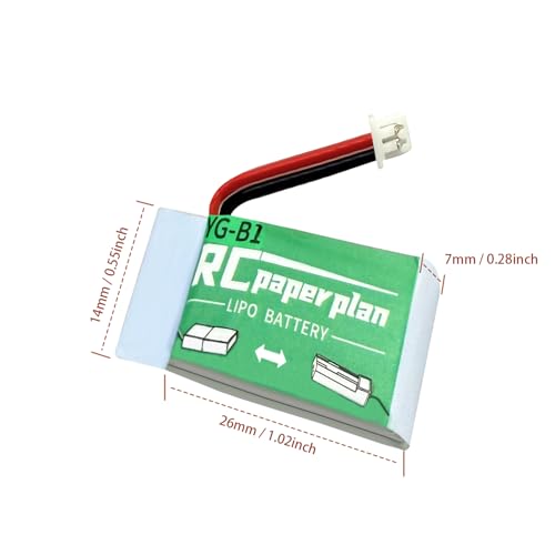 HAWK'S WORK 2 Pcs 3.7V Lipo Battery, 150 mAh Rechargeable Lithium Polymer Battery for RC Plane Helicopter Drone All Models & Toys (PH1.25 Connector) - size: 150mAh-PH1.25