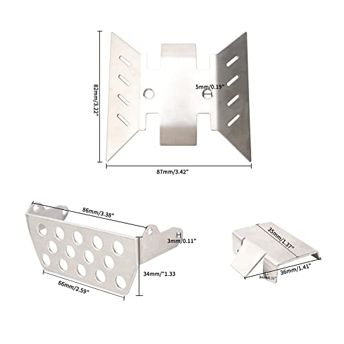 RC Car Chassis Armor Axle Protector Stainless Steel Chassis Guard Protection Skid Plate for 1/10 Crawler Axial SCX10 III AXI03007 Upgrade Parts