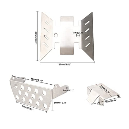 RC Car Chassis Armor Axle Protector Stainless Steel Chassis Guard Protection Skid Plate for 1/10 Crawler Axial SCX10 III AXI03007 Upgrade Parts