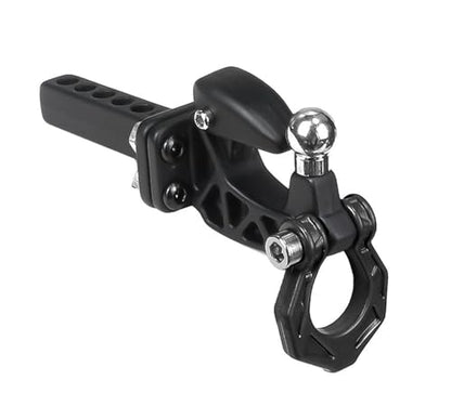 Metal Adjustable RC Trailer Hitch Tow Hook for 1/8 1/10 TRX4 SCX10 KM Tank Crawler Truck Upgrade Part Accessories(Black) - color: Black