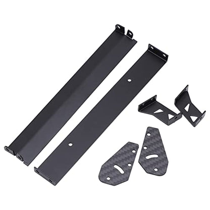 1/10 RC Aluminium Alloy Rear Wing Spoiler for Drift Car High Strength Universal Black