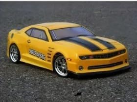 Preprinted PVC Body Shell for 1/10 On Road Racing Drift Car, No Cut, 1:10 Scale (Chevrolet Camaro, Yellow) - style: Chevrolet Camaro, Yellow