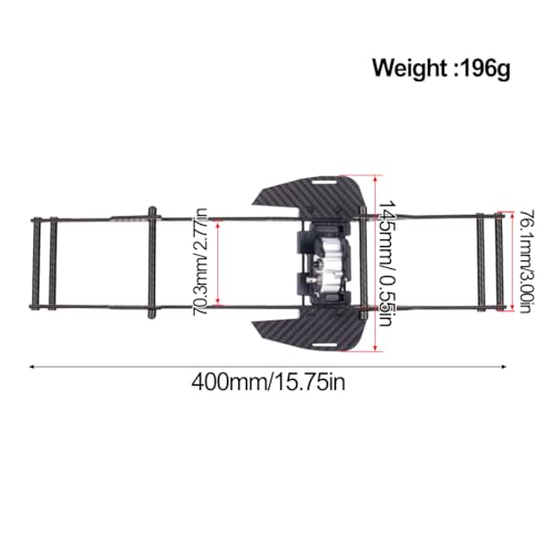 Performance Carbon LCG Chassis Kit with Brace Rock Sliders Delrin Skid Plate for 1/10 RC Crawler Comp Rigs SCX10 Capra Upgrade (Chassis Kit C) - style: Chassis Kit C