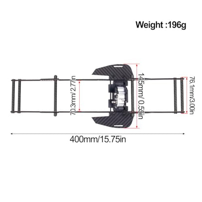 Performance Carbon LCG Chassis Kit with Brace Rock Sliders Delrin Skid Plate for 1/10 RC Crawler Comp Rigs SCX10 Capra Upgrade (Chassis Kit C) - style: Chassis Kit C