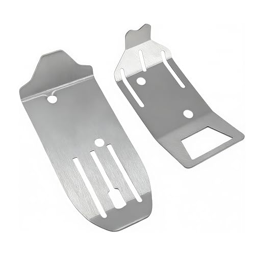 Stainless Steel Chassis Skid Plate Set for Granite Grom Typhon Grom Mega | Front,Rear,380,ARA2102,ARA2106,Protection,Upgrade Parts,Wear Resistant,Precision Fit,High Strength