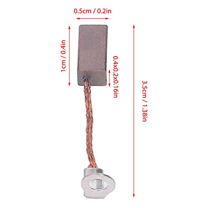 6 Pieces RC Carbon Motor Brush Climbing Car Brush Motor 35mm Replacement Part for 540 550