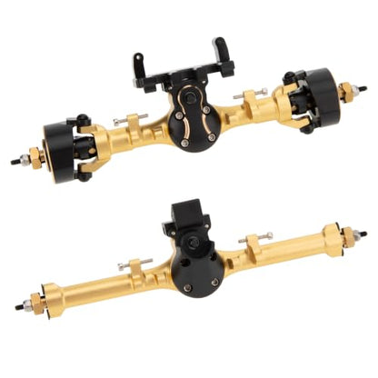 MEUS RACING SCX24 Metal V3 Isokinetic Axles +9MM with 3-Section CVD for Axial 1/24 SCX24 - color: Gold