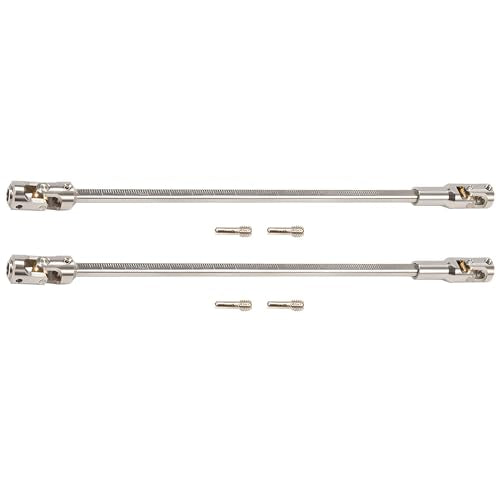 SCX10 Drive Shaft 2pcs 68-229mm Cut to Length Stainless Steel Driveshaft for 1/10 RC Crawler LCG Rig Sportys Scalers GSPEED Capra SCX10 Pro Element DIY SCX10 (Cut-to-Length Driveshaft Set Silver)