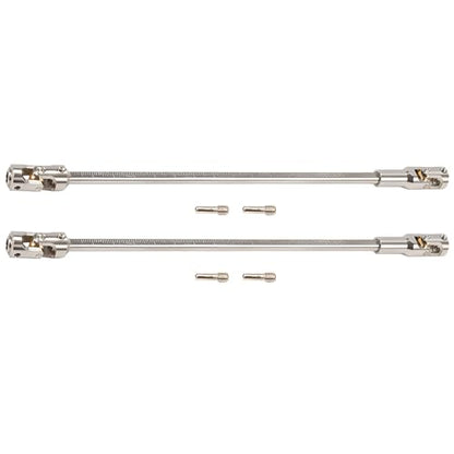 SCX10 Drive Shaft 2pcs 68-229mm Cut to Length Stainless Steel Driveshaft for 1/10 RC Crawler LCG Rig Sportys Scalers GSPEED Capra SCX10 Pro Element DIY SCX10 (Cut-to-Length Driveshaft Set Silver)