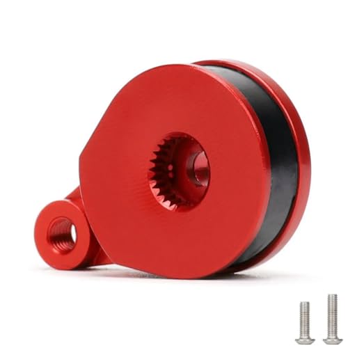 2 Sets Aluminum 25T Servo Saver 1 Hole Adjustable Hi-Torque Servo Horn for 1/10 SCX10 Capra TRX4 TRX6 RC Car Crawler Boat Parts (Red) - color: Red
