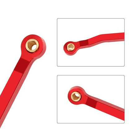 High Clearance Links Set CNC Aluminium Chassis Link for TRX4M High Trail K10 F150 1/18 RC Crawler Upgrade Part (red) - color: Red