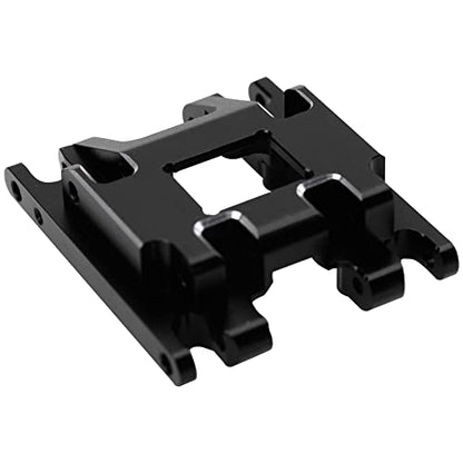 ShareGoo Aluminum Skid Plate Skidplate Transmission Gearbox Mount Compatible with Traxxas TRX4M 1/18 RC Crawler Car Upgrades Parts (Black) - color: Black
