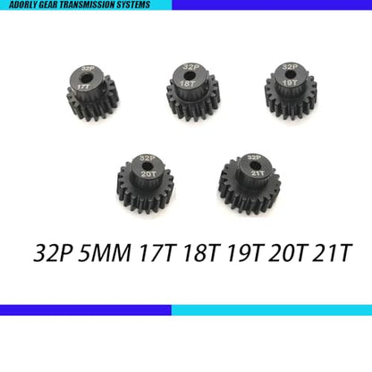 32P 5mm Pinion Gear Set 17T 18T 19T 20T 21T for Arrma 4s 3s Mega Typhon Senton Fury Vorteks Grom Gorgon Granite Big Rock Kraton Mojave Outcast Infraction Upgrade Parts