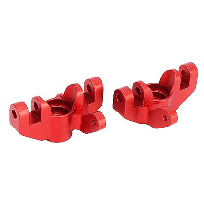 RC Steering Cup, Upgraded Aluminum Alloy Steering Knuckle 2pcs Red for Tenth Scale RC Cars Off Road Racing Rock Crawling - color: Red