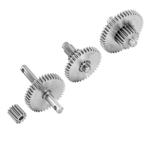 for TRX4M Upgrade 1/18 RC Crawler Car Stainless Steel Overdrive Underdrive Transmission Gear Pinion Set RC Upgrade Accessories(24.4/1) - size: 24.4/1
