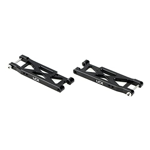 LCX Racing RC Car CNC Machined Aluminum Heavy Duty Rear Suspension Arm Set for LOSI 1/16 Mini-B Buggy 1/18 Mini-T 2.0 Stadium Truck, Upgrades Parts Accessories (Rear Arm Set)