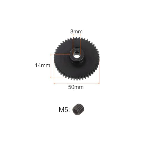 uxcell Mod 1 48T Pinion Gear 8mm Bore Hardened Steel Motor Rack Spur Gear for RC Car Truck Gear Drive
