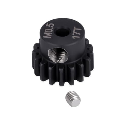 0.5M Pinion Gear Set 14T-18T, 2mm Bore Hardened Steel Motor Gears with Set Screws, 5PCS RC Gear Set Compatible with Losi Micro-B 1/24 1/28 RC Cars