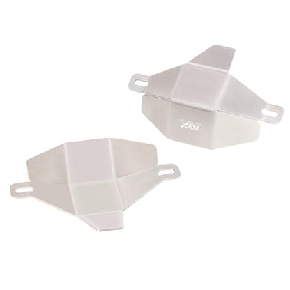 KYX Racing Stainless Steel Chassis Protective Plate Front Rear Axle Guard Upgrades Parts Accessories for 1/8 RC Car Axial AXP8