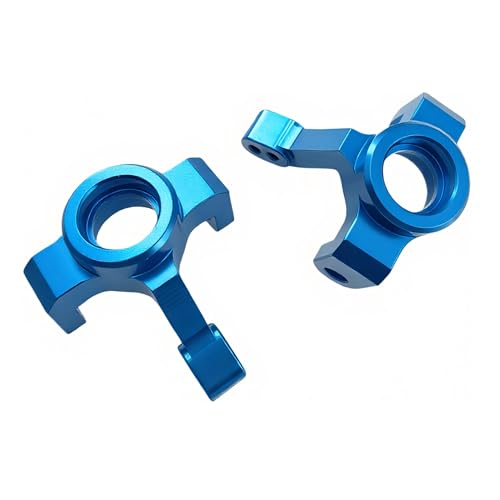 Steering Blocks & Caster C-Hubs Set for LaTrax Teton Rally RC Car (Blue) | Aluminum,Knuckle,C-Cup,Stub Axle Carrier,1/18,Desert Prerunner,Upgrade Parts,7532 Compatible,7552X Compatible - color: Blue