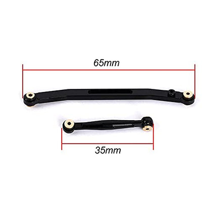 Aluminum Steering Linkage Steering Link for 1/24 Axial SCX24 RC Crawler Car Upgrades (Black) - color: Black