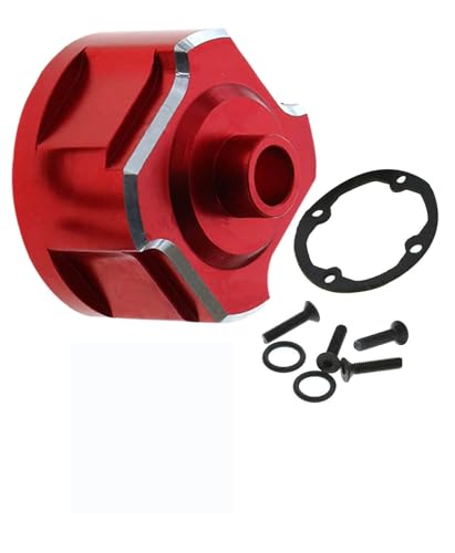 RC Alloy Front Middle Rear Diff Housing Differential Gears Housing Universal Carrier Upgrades Part for 1/8 Sledge 4WD,Hops up for Sledge Monster Truck #95076-4,Replace #9581,Red