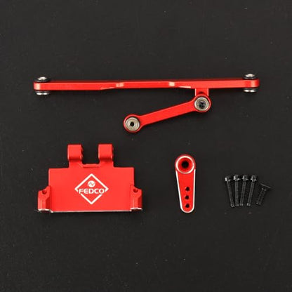 SCX24 Servo Mount Adjustable Steering Link and 15T Servo Arm Horn Set for Axial SCX24 Upgrade Parts Gladiator Bronco C10 JLU Deadbolt GX470 1/24 RC Crawler