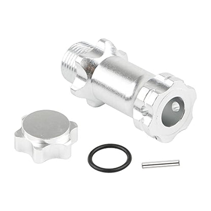 4pcs Aluminum 17mm Hex Adapter 30mm Extension Wheel Hub Drive Offset Width Extender with Anti-dust Cap Nuts for 1/8 RC On Road Car Off Road Truggy Truck Buggy Crawler, Silver - color: Silver