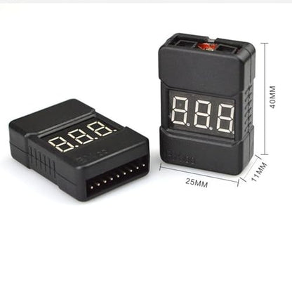 harayaa RC 1-8S Voltage Tester Checker, Alarm Digital Display, RC Spare Parts, Portable