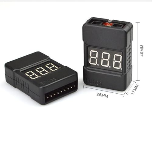 harayaa RC 1-8S Voltage Tester Checker, Alarm Digital Display, RC Spare Parts, Portable