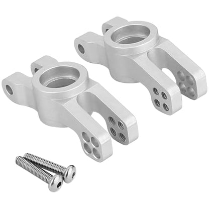 Aluminum Front Rear Swing Arm & Steering Knuckle C-Hub Kit Compatible with 1/14 MJX Hyper Go 14210 14209 H14BM RC Upgrade Parts (Silver) - color: Silver
