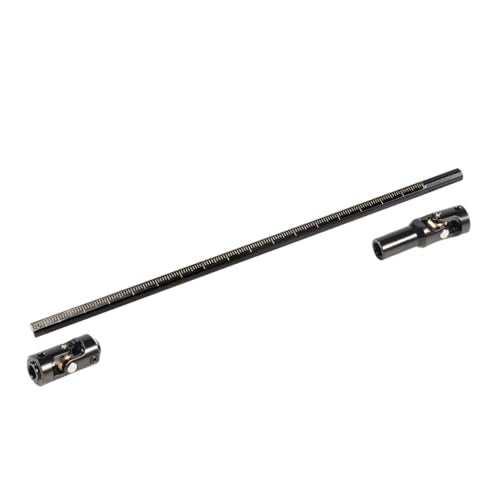 2pcs Steel Driveshaft 68-229mm Cut-to-Length for 1/10 SCX10 RC Crawler | Upgrade your 1/10 crawler with durable universal joint shafts.Severable design fits LCG rigs Capra Chassis.Easy DIY install. - color: 2pcs Black