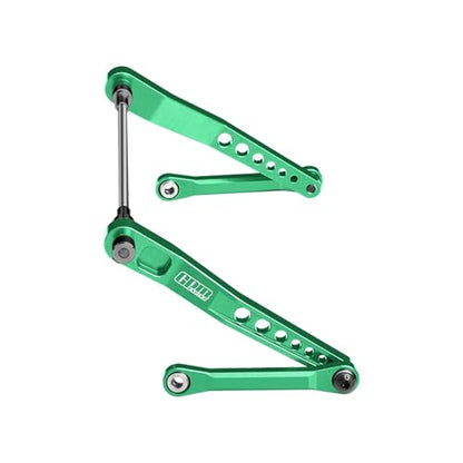Aluminum 7075-T6 Alloy Rear Sway Bar Set for Vanquish 1:10 H10 Optic Kit/Yokohama RTR/Sparco RTR Rock Crawler Upgrades - Green