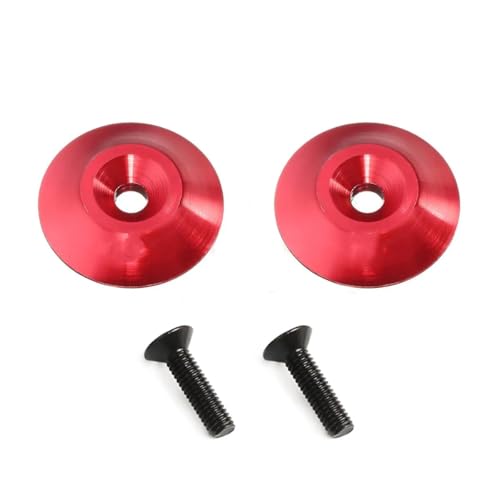 RC Car Upgrade Parts for 1/8 1/10 2pcs Aluminum Washer M3 Screws Washers Tail Wing Frame Gasket for Buggy Truck RC Car Quadcopter Drone UAV Boat(Red) - color: Red