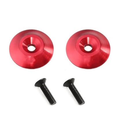RC Car Upgrade Parts for 1/8 1/10 2pcs Aluminum Washer M3 Screws Washers Tail Wing Frame Gasket for Buggy Truck RC Car Quadcopter Drone UAV Boat(Red) - color: Red