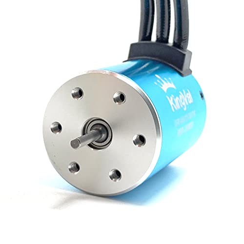 KingVal Replacement 3650 5200KV Brushless Motor Shaft 3.175mm with 80A Brushless ESC and Program Card Combo Compatible with 1/10 RC Car - size: 5200KV