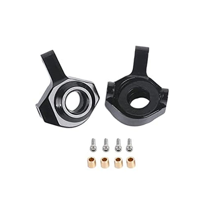 Aluminum Front Steering Knuckles for 1/24 RC Crawler Axial SCX24 Upgrades Parts - 2Pcs (Black)