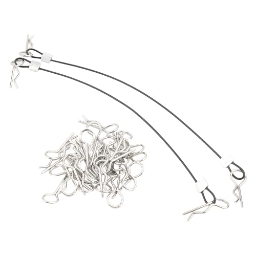 100 Pieces RC Car Shell Body Clip Pins, 1.2mm Universal 1/8th 1/10th 1/12th Scale RC Model Car Truck Buggy Boat Crawler Bend Shell Clips for Redcat HSP Traxxas HPI Himoto RC Vehicle - color: 1.2mm