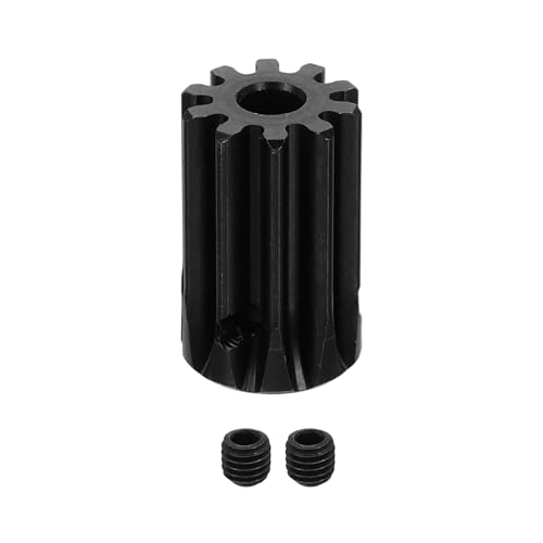 uxcell 1.5 Mod 10T Spur Gear 6mm Bore, 1045 Steel Pinion Gear Black Surface Treatment, 20°Pressure Angle, for Spur Rack and RC Model Car or Motor DIY - size: 1.5 Mod 10T, 6mm