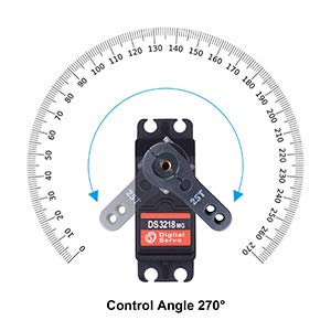 ZOSKAY Servo High Torque Metal Gear Standard Digital Servo 25KG/0.13S 6.8V for 1/8 1/10 RC Cars (20kg Control Angle 270)